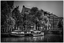 Houseboat and Bridge - houseboat-and-bridge-bw.jpg click to see this fine art photo at larger size