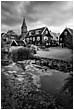 Lily Canal, Marken - lily-canal-village-bw.jpg click to see this fine art photo at larger size