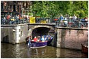 Amsterdam Canal Bridge Scene - open-boat-canal-tour.jpg click to see this fine art photo at larger size